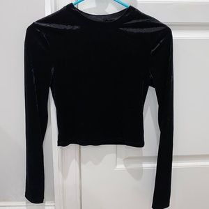 Black velvet top